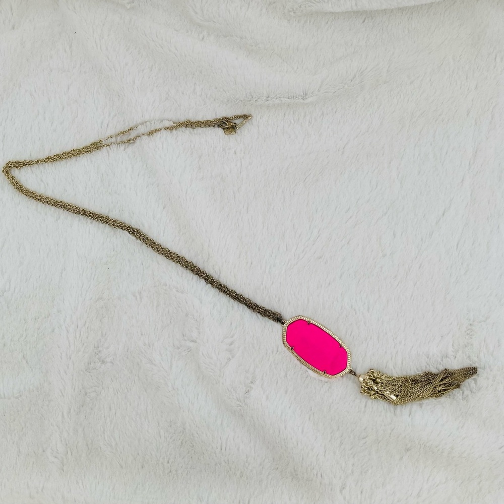 Kendra Scott Rayne Gold and Pink Pendant Necklace
